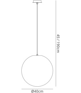 Globe Ceiling Pendant 1 Light E27 Medium Outdoor IP44, Opal White - 2