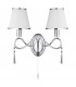 2 Light Indoor Candle Wall Light Chrome, Crystal with Shades, E14 - 1