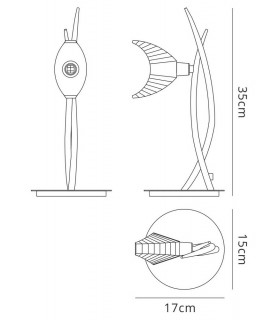 Tall Table Lamp 1 Light G9, Black Chrome - 2