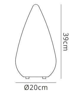 Table Lamp 1 Light E27 Outdoor IP65, Opal White - 2