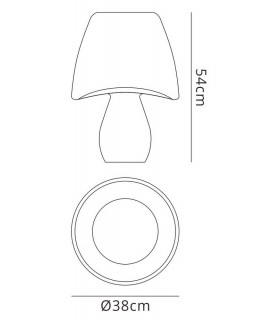 Table Lamp 2 Light E27 Outdoor IP65, Opal White - 2