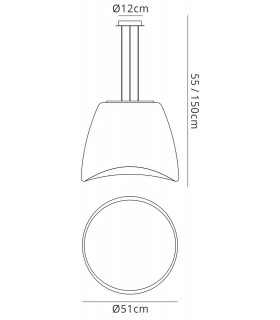 Ceiling Pendant 3 Light E27 Round Outdoor IP44, Matt White, Opal White - 2
