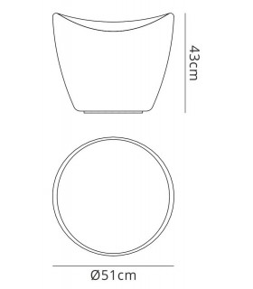 Stool Rechargeable LED RGB Outdoor IP65, 120lm, Opal White - 2