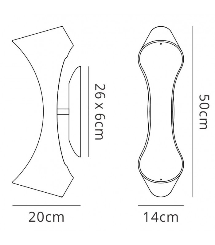 Flush Wall Lamp 2 Light E27, Gloss White, White Acrylic, Polished Chrome - 2