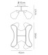 Ceiling 2 Arm 4 Light E27, Gloss White, White Acrylic, Polished Chrome - 2