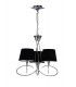 Ceiling Pendant 3 Light E14, Polished Chrome with Ivory White Shades - 3