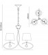Ceiling Pendant 3 Light E14, Polished Chrome with Black Shades - 2