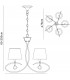 Ceiling Pendant 5 Light E14, Polished Chrome with Ivory White Shades - 2