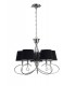 Ceiling Pendant 5 Light E14, Polished Chrome with Ivory White Shades - 3