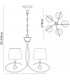 Ceiling Pendant 5 Light E14, Polished Chrome with Black Shades - 2