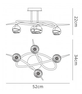 Ceiling 4 Light G9 ECO, Satin Nickel - 2