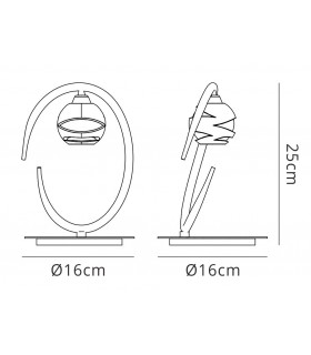 Table Lamp 1 Light G9 ECO, Satin Nickel - 2