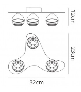 Ceiling 3 Light G9 ECO, Satin Nickel - 2