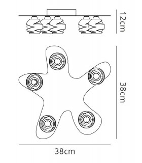 Ceiling 5 Light G9 ECO, Satin Nickel - 2