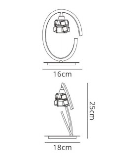 Table Lamp 1 Light G9 ECO, Polished Chrome - 2