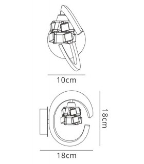 Wall Lamp Switched 1 Light G9 ECO, Satin Nickel - 2