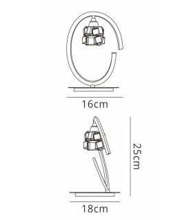 Table Lamp 1 Light G9 ECO, Satin Nickel - 2