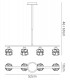 Ceiling Pendant 4 Light G9 ECO Bar, Satin Nickel - 2