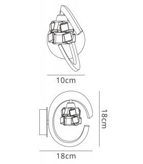 Wall Lamp Switched 1 Light G9 ECO, Antique Brass - 2