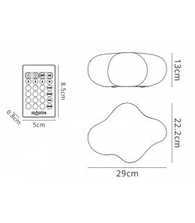 Table Lamp 2W LED RGB with Remote Control IP44, 90lm, Opal White - 2