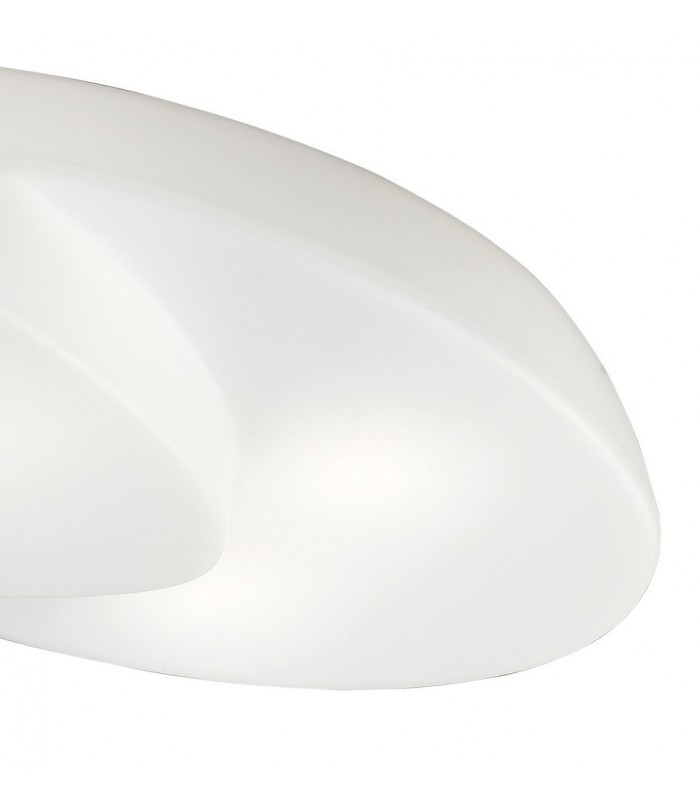 Ceiling 6 Light E27 Outdoor IP44, Matt White, Opal White - 5