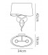 Wall Lamp Switched 2 Light E14, Polished Chrome with Ivory White Shade - 2