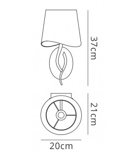 Wall Lamp Switched 1 Light E14, Polished Chrome with Black Shade - 2