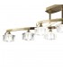Telescopic Semi Flush Convertible 8 Light G9, Antique Brass - 4