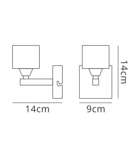 Wall Switched 1 Light G9, Antique Brass - 2
