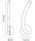 Wall Lamp Right Switched 5W LED 3000K, 500lm, Polished Chrome, Frosted Acrylic - 2