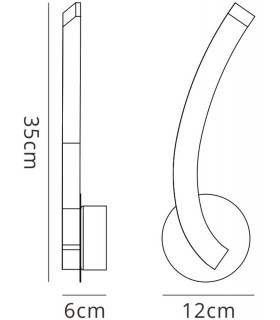 Wall Lamp Right Switched 5W LED 3000K, 500lm, Polished Chrome, Frosted Acrylic - 2