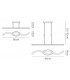 Telescopic Semi Flush Convertible Line 28W Led 3000K, 2800Lm, Polished Chrome, Frosted Acrylic - 2