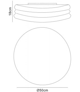 Ceiling, Wall 3 Light E27 Large, Frosted White Glass - 2