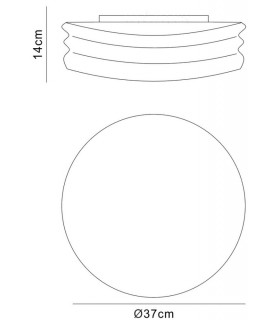 Flush Ceiling, Wall 2 Light E27 Medium, Frosted White Glass - 2