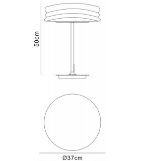 Table Lamp 2 Light E27 Medium, Polished Chrome, Frosted White Glass - 2