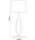Table Lamp 1 Light E27, Large Ash Grey with Ash Grey Shade - 2