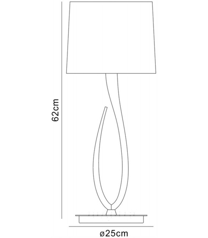 Table Lamp 1 Light E27, Large Ash Grey with Ash Grey Shade - 2