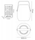 IP44 Portable 3W Speaker, 120lm, 3W LED RGBW Lamp Bluetooth Connection, Remote Control - 2