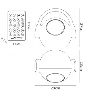 IP44 Portable 3W Speake, 120lm, 3W LED RGBW Lamp Bluetooth Connection, Remote Control - 2