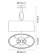 Semi Flush Ceiling 2 Light E27, Satin Nickel with White Shade - 2