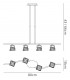 Telescopic 4 Light G9 Line, Satin Nickel - 2