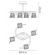 Semi Flush Ceiling 4 Light G9, Satin Nickel - 2