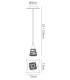 Ceiling Pendant 1 Light G9, Satin Nickel - 2