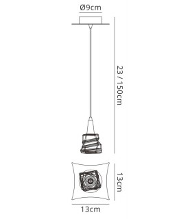 Ceiling Pendant 1 Light G9, Satin Nickel - 2