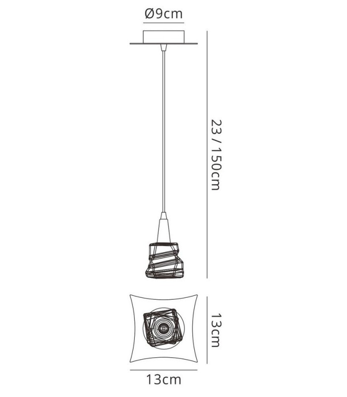 Ceiling Pendant 1 Light G9, Satin Nickel - 2