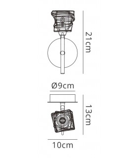 Wall Lamp Switched 1 Light G9, Satin Nickel - 2