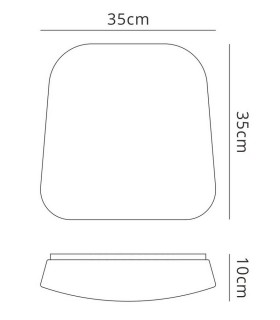 Flush Ceiling, Flush Wall 18W Medium LED 3000K, 1800lm, White Acrylic - 2