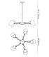 Ceiling Pendant 5 Light E27, Matt White, Beech - 2