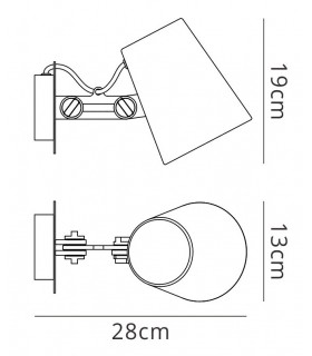 Wall Lamp Switched 1 Light E27 Arm, Matt White, Beech - 2
