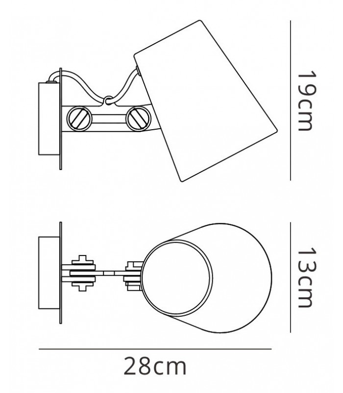 Wall Lamp Switched 1 Light E27 Arm, Matt White, Beech - 2